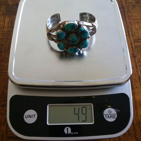 Navajo Sterling Silver Turquoise Cuff Bracelet - Picture 11 of 11